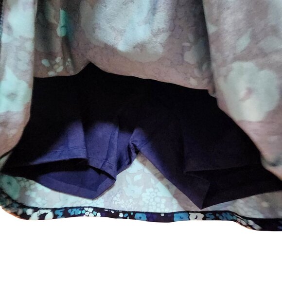 Title Nine Womens Blue Floral Skort With Built-In Shorts Size M - Picture 3 of 4